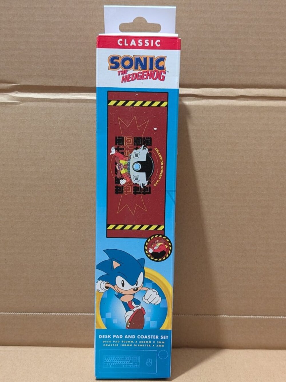 Sonic The Hedgehog Dr Eggman XL Desk Pad & Coaster Set Official Collectible Mat